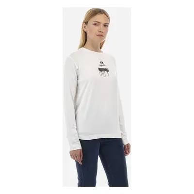 Tričko la martina woman t-shirt l/s viscose jers off white