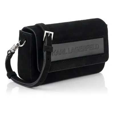 Kabelka karl lagerfeld icon k sm flap shb suede black