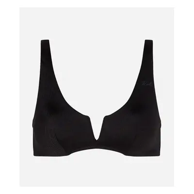 Plavky karl lagerfeld karl dna shiny rib bandeau black