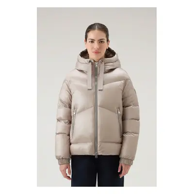 Bunda woolrich aliquippa short puffer jacket light taupe