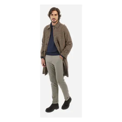 Kabát la martina man felt jaquard coat mole/rustbrown/offwh