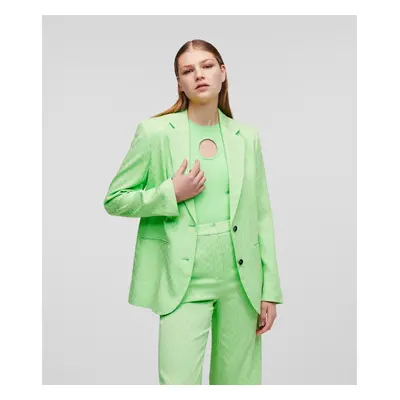 Blejzr karl lagerfeld hun's pick monogram blazer summer green