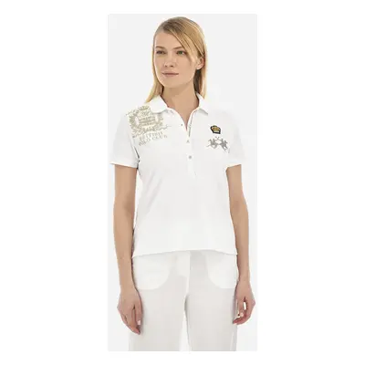 Polokošile la martina woman polo s/s piquet stretch optic white