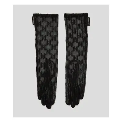 Rukavice karl lagerfeld k/evening long ff glove black