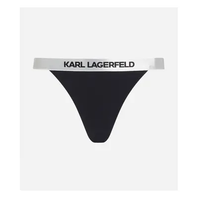 Plavky karl lagerfeld logo bikini bottom w/ elastic black