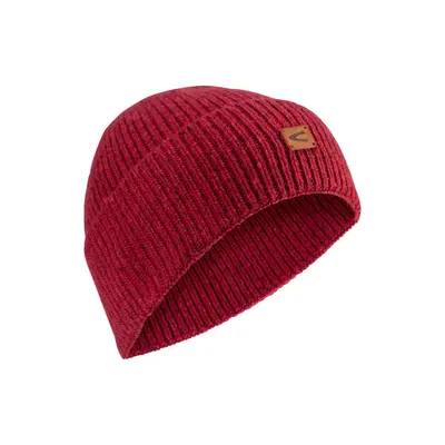 Čepice camel active knitted beanie amber red