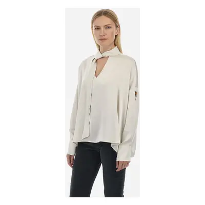 Košile la martina woman shir l/s shiny georgette off white