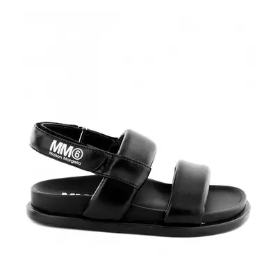 Sandále mm6 padded leather fissbett sandals black