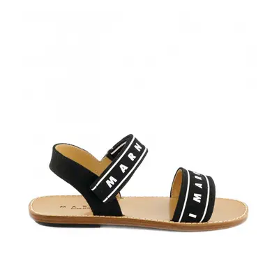 Sandále marni logo tape sandals black