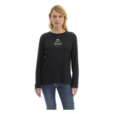 Tričko la martina woman t-shirt l/s viscose jers black