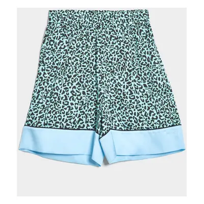 Šortky karl lagerfeld kl leopard printed shorts leopard blue