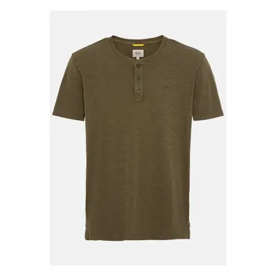 Tričko camel active nos henley 1/2 arm olive brown