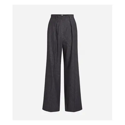 Kalhoty karl lagerfeld klxav tailored dnm look pants dark blue