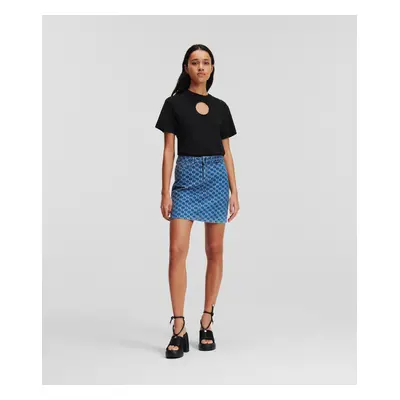 Sukně karl lagerfeld monogram jcq denim skirt monogram denim