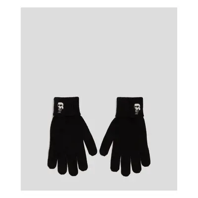 Rukavice karl lagerfeld k/ikonik 2.0 knit ff glove black