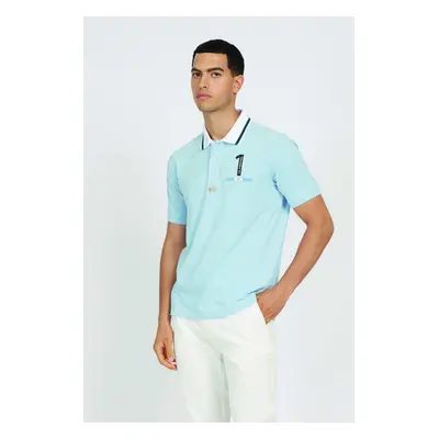 Polokošile la martina man polo s/s piquet stretch blue bell