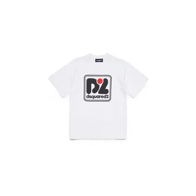 Tričko dsquared d2t984u slouch fit maglietta white