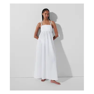 Šaty karl lagerfeld kl monogram maxi beach dress white