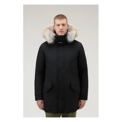 Bunda woolrich polar high collar fur parka black