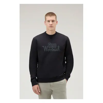 Mikina woolrich organic cotton sweatshirt black