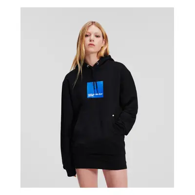 Mikina karl lagerfeld jeans klj regular logo hoodie black