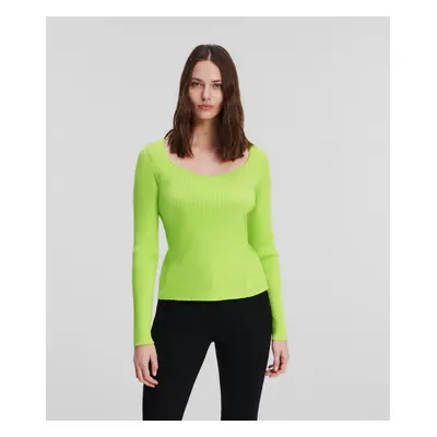 Svetr karl lagerfeld ls feminine knit top tender shoots