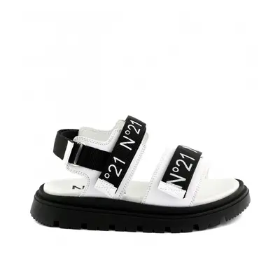 Sandále no21 logo tape sandals white