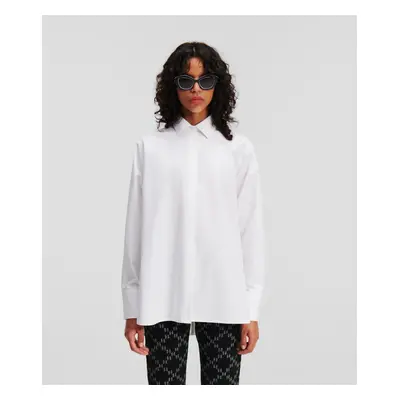 Košile karl lagerfeld button opening classic shirt white