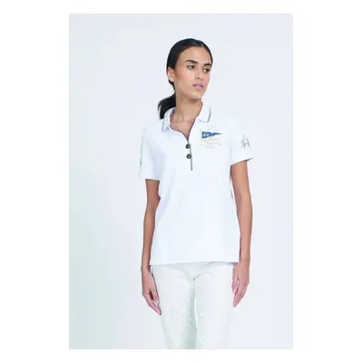 Polokošile la martina woman polo s/s piquet stretch optic white