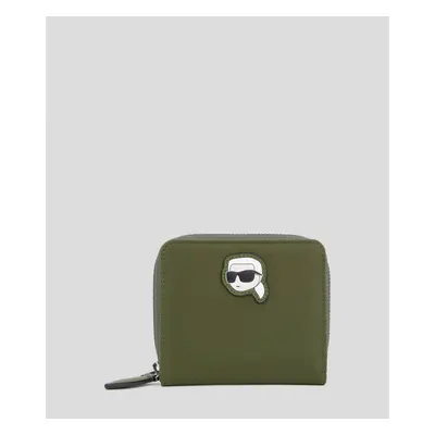 Peněženka karl lagerfeld k/ikonik 2.0 nylon sm zip wlt olive