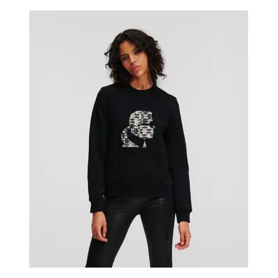 Mikina karl lagerfeld boucle karl sweatshirt black