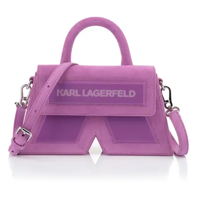 Crossbody karl lagerfeld icon k crossbody suede mauve