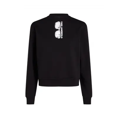 Mikina karl lagerfeld fun logo sweatshirt black