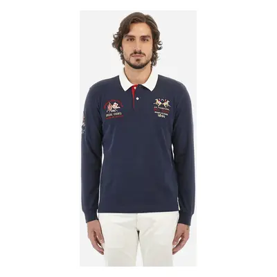 Polokošile la martina man polo l/s heavy jersey navy