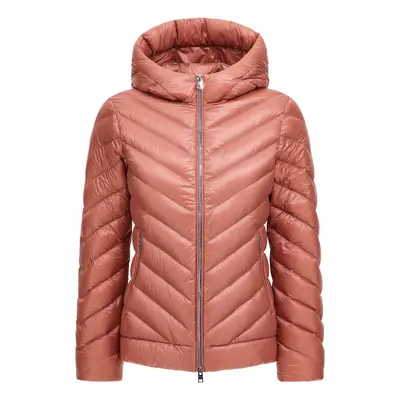 Bunda woolrich chevron quilted hooded jacket dry rose