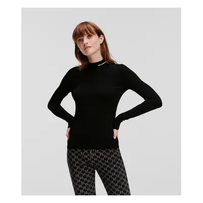 Svetr karl lagerfeld classic turtle neck black