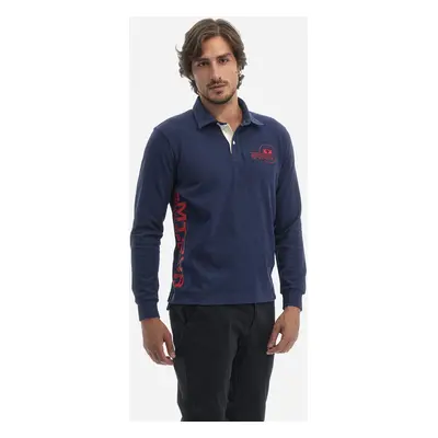 Polokošile la martina man polo l/s heavy jersey navy