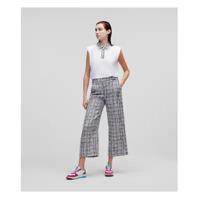 Kalhoty karl lagerfeld boucle pants multi boucle