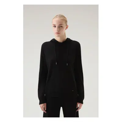 Mikina woolrich cashmere blend hoodie black