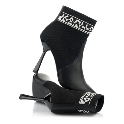 Kotníková obuv karl lagerfeld spekulum logo ankle black knit textile