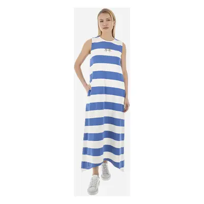 Šaty la martina woman long dress sleeveless st federalblue/offwhite