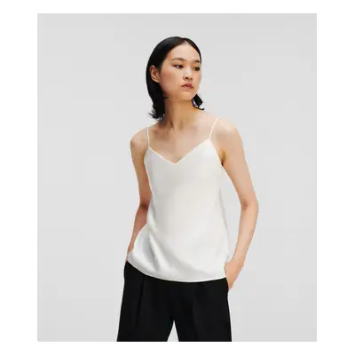 Halenka karl lagerfeld silky camisole off white