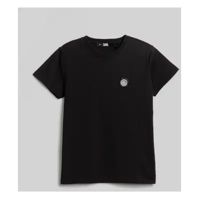 Tričko karl lagerfeld wax seal logo t-shirt black