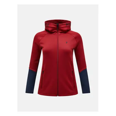 Mikina peak performance w rider zip hood sundried tomato/gold flame