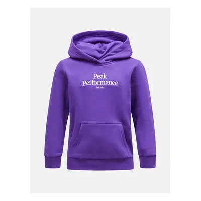 Mikina peak performance jr original hood royal purple/royal purple