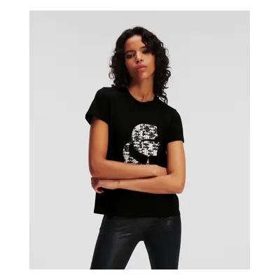 Tričko karl lagerfeld boucle karl t-shirt black