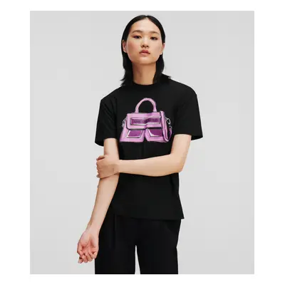 Tričko karl lagerfeld karl k bag t-shirt black