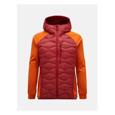 Bunda peak performance m helium down hybrid hood sundried tomato/gold flame