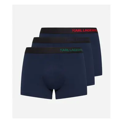 Spodní prádlo karl lagerfeld hip logo trunk 3-pack navy