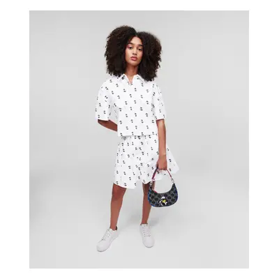 Sukně karl lagerfeld klxdisney poplin skirt donald aop white